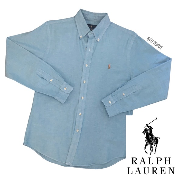 ❌❌SOLD❌❌RALPH LAUREN MEN’S SLIM FIT STRETCH OXFORD LONG SLEEVE BUTTON SHIRT - Picture 8 of 8